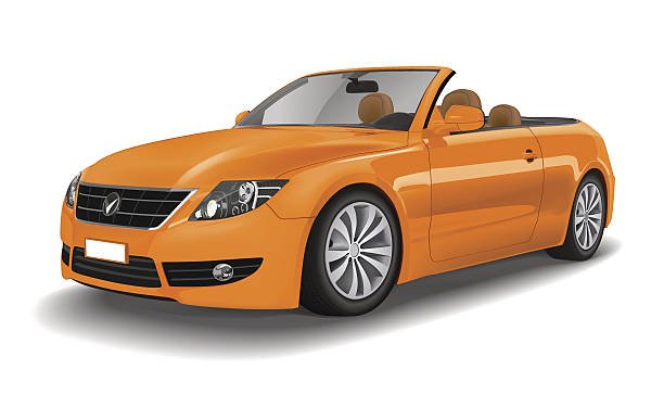 Orange luxury car